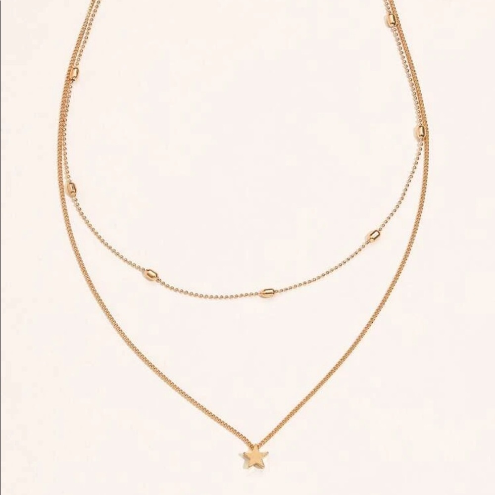 Amaya • Layered Star Necklace - Picture 2 of 4